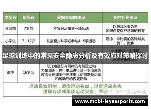 足球训练中的常见安全隐患分析及有效应对策略探讨